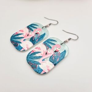 Floral Flamingo Women's Fashion Dangle Earring